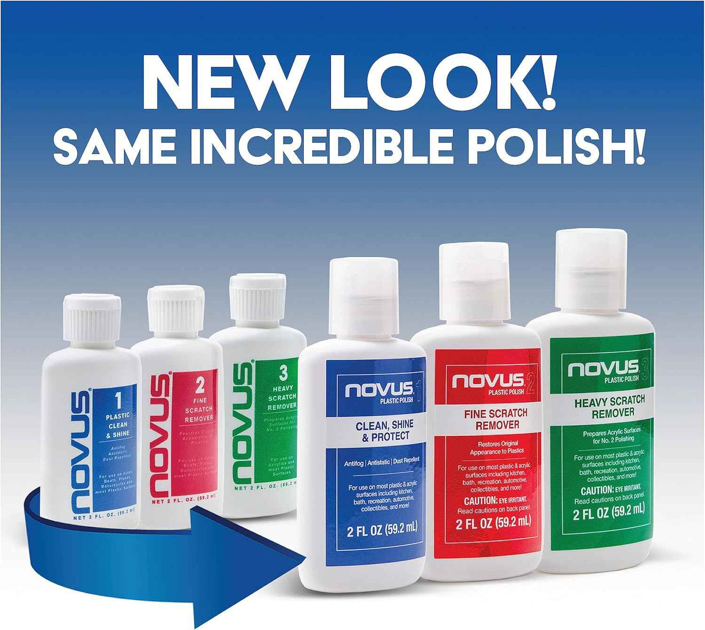 Novus 7136 Plastic Polish & Repair 3pce Kit - 2 oz. - Static Auto Care