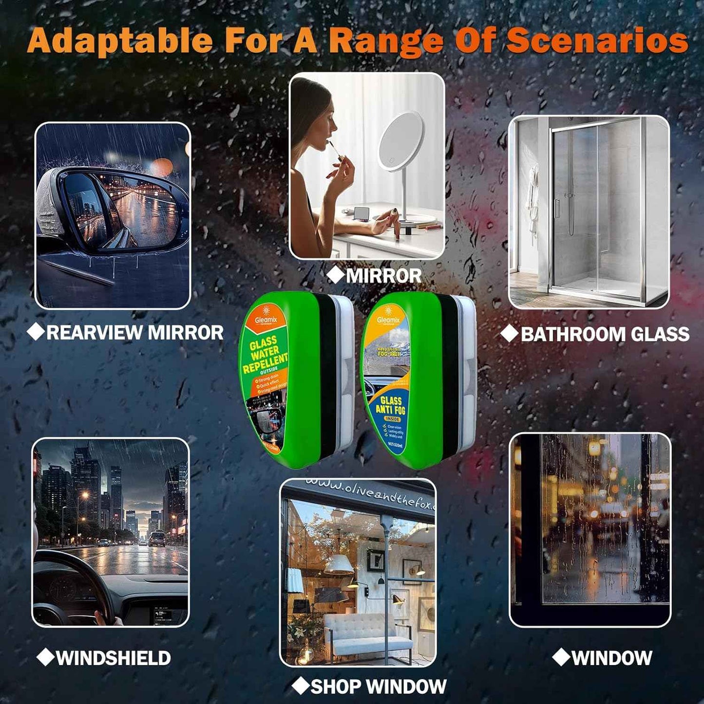 Glass Water Repellent & Anti Fog Board- Pack of 2 - Static Auto Care