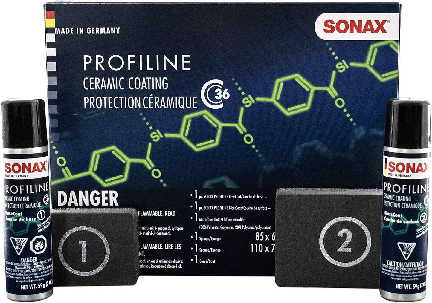 Sonax CC36 Ceramic 2-Stage Coating Kit - Static Auto Care