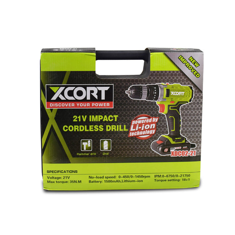 XCort Cordless Electric Drill With Cordless Impact Screwdriver - Static Auto Care