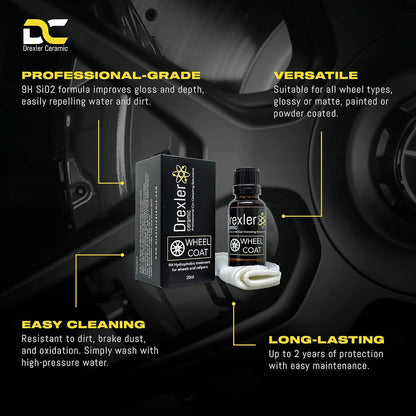 Drexler Wheel Coating 20ml – 9H Pro Grade Hydrophobic Protection - Static Auto Care