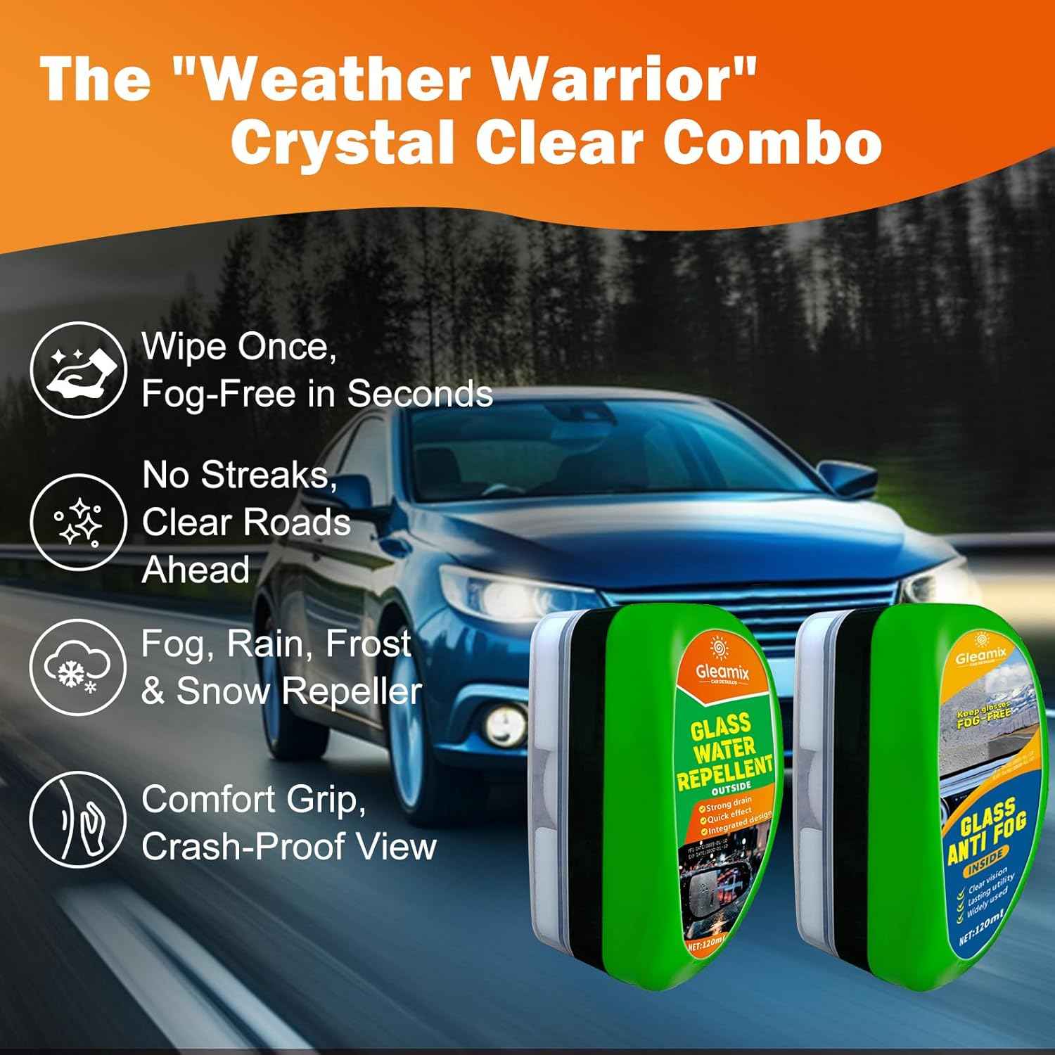 Glass Water Repellent & Anti Fog Board- Pack of 2 - Static Auto Care