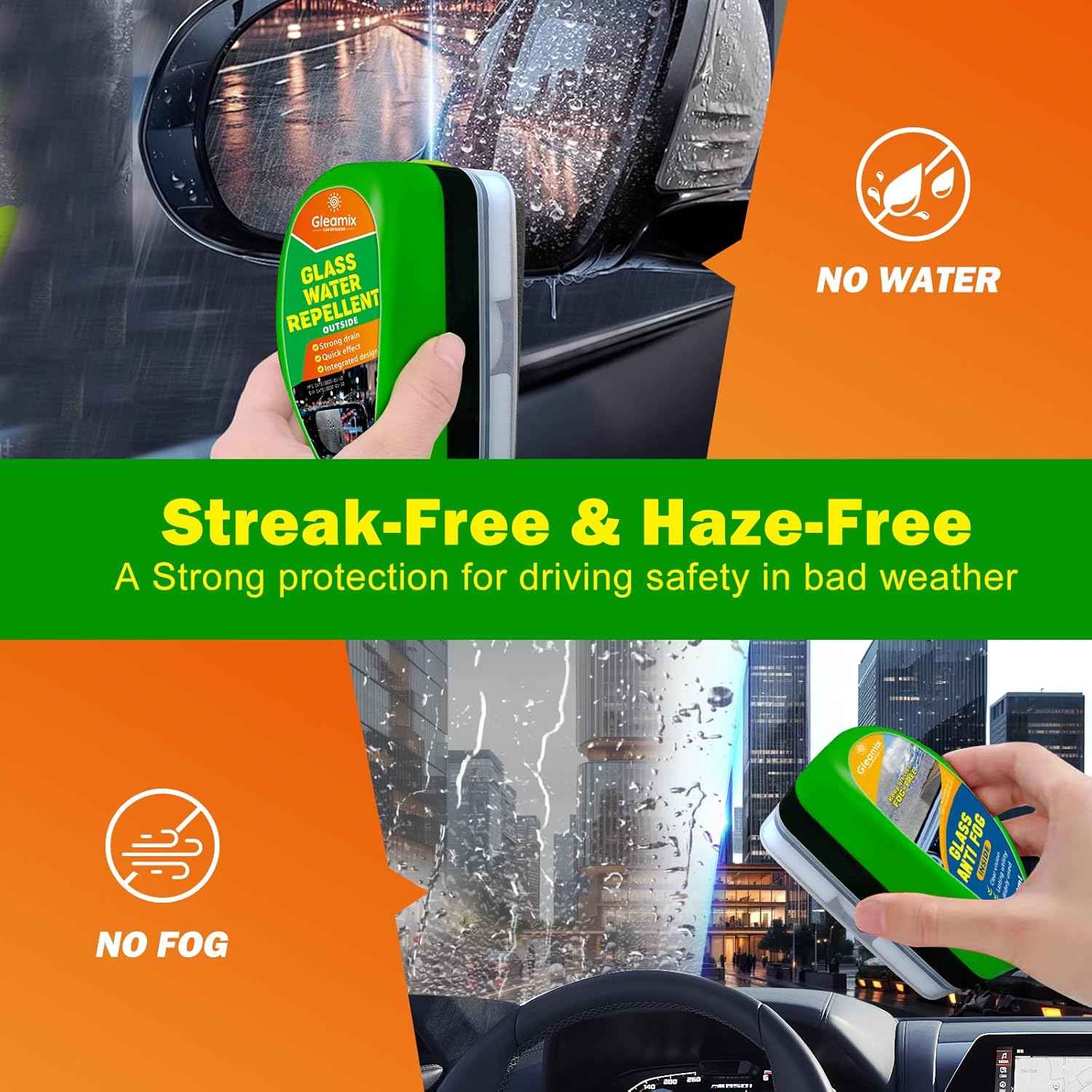 Glass Water Repellent & Anti Fog Board- Pack of 2 - Static Auto Care