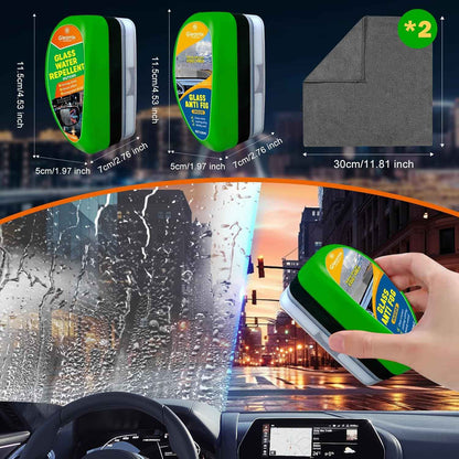 Glass Water Repellent & Anti Fog Board- Pack of 2 - Static Auto Care